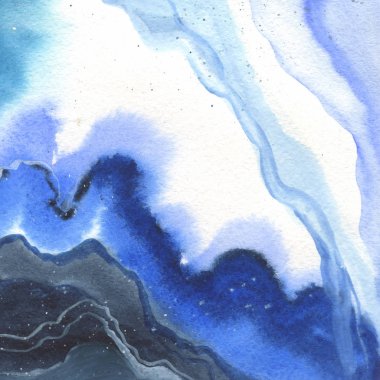 Soyut suluboya kağıdı sıçrama şekilleri çizim izole.