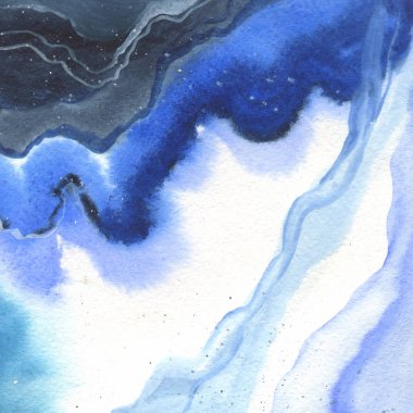 Soyut suluboya kağıdı sıçrama şekilleri çizim izole.