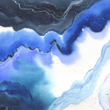 Soyut suluboya kağıdı sıçrama şekilleri çizim izole.