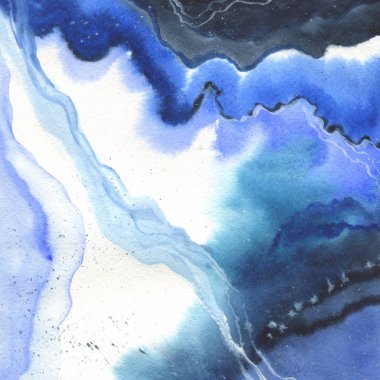 Soyut suluboya kağıdı sıçrama şekilleri çizim izole.