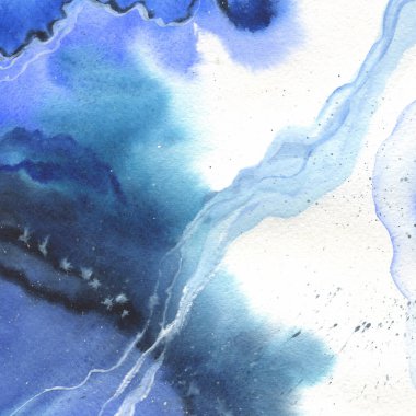 Soyut suluboya kağıdı sıçrama şekilleri çizim izole.