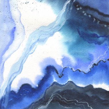 Soyut suluboya kağıdı sıçrama şekilleri çizim izole.