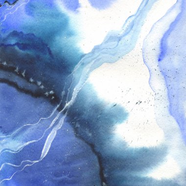 Soyut suluboya kağıdı sıçrama şekilleri çizim izole.