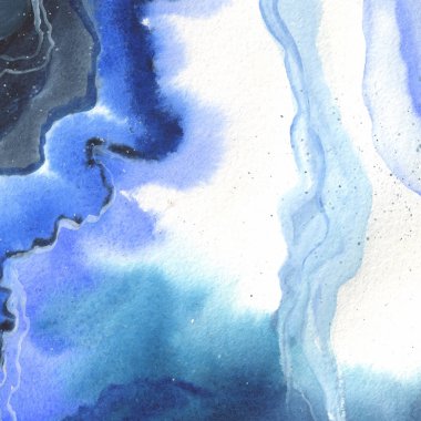 Soyut suluboya kağıdı sıçrama şekilleri çizim izole.