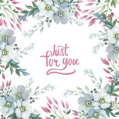 Kır çiçeği lily çiçek çerçeve izole bir suluboya tarzında.