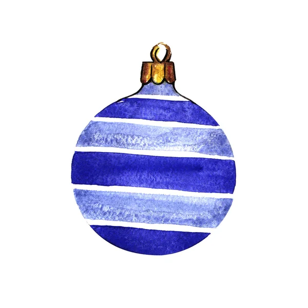 Noël hiver symbole de vacances balle dans un style aquarelle isolé — Photo