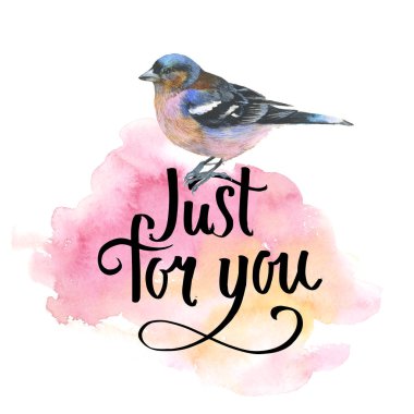 Gökyüzü kuş sparrow suluboya Style izole bir yaban hayatı.