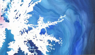 Soyut suluboya kağıdı sıçrama şekilleri çizim izole.