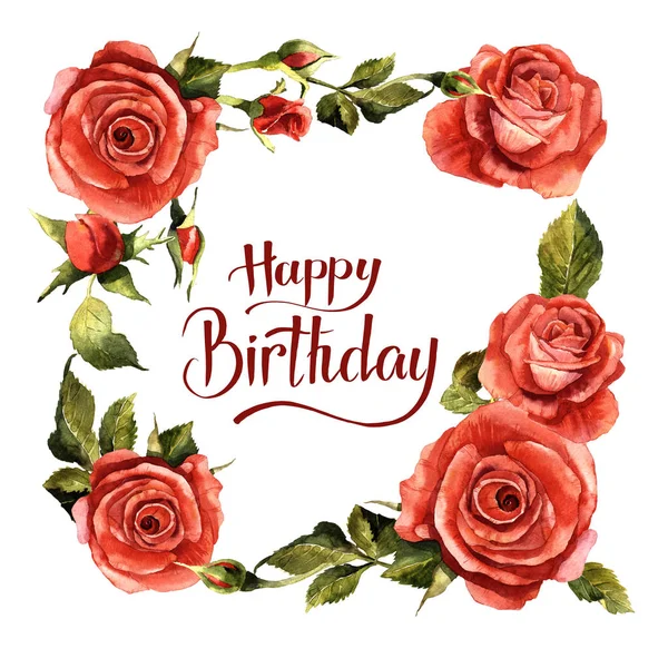 Kır çiçeği gül çiçek çerçeve izole bir suluboya tarzında.