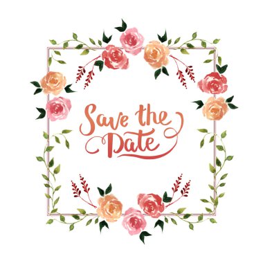 Kır çiçeği gül çiçek çerçeve izole bir suluboya tarzında.