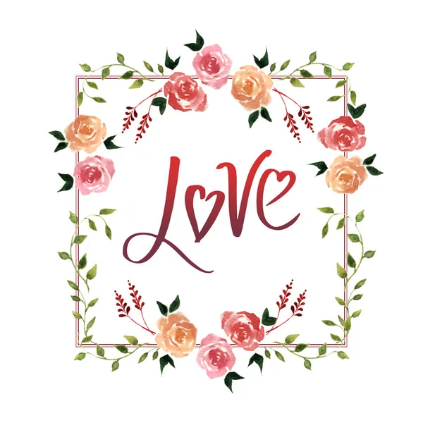 Kır çiçeği gül çiçek çerçeve izole bir suluboya tarzında.