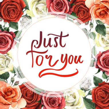 Kır çiçeği gül çiçek çerçeve izole bir suluboya tarzında.