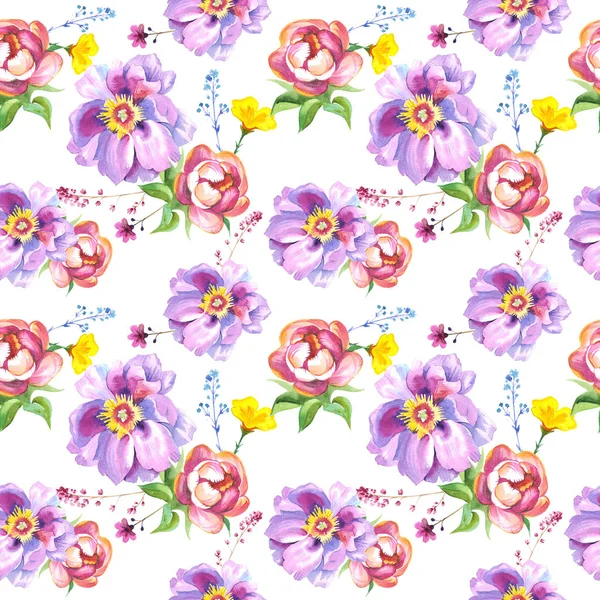 Kır çiçeği gül çiçek deseni izole bir suluboya tarzında