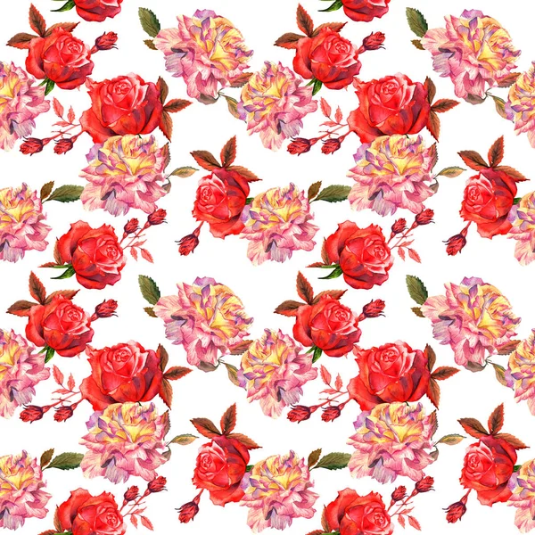 Motif fleur rose sauvage dans un style aquarelle isolé . — Photo