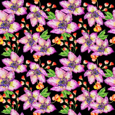 Kır çiçeği hibiscus çiçek deseni izole bir suluboya tarzında.