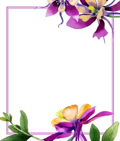 Invitación de boda DiY plantilla orhid acuarela hecha a mano ilustración . —  Fotos de Stock