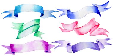 Şeritler elle çizilmiş çizgiler izole bir suluboya tarzında ayarla..