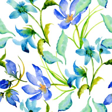 Kır çiçeği çiçek deseni izole bir suluboya tarzında.