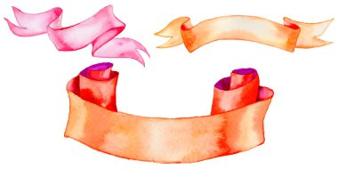 Şeritler elle çizilmiş çizgiler izole bir suluboya tarzında ayarla..