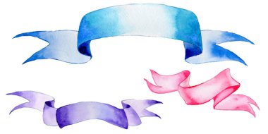 Şeritler elle çizilmiş çizgiler izole bir suluboya tarzında ayarla..