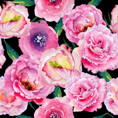 Kır çiçeği gül desen çiçek bir suluboya tarzı desen.