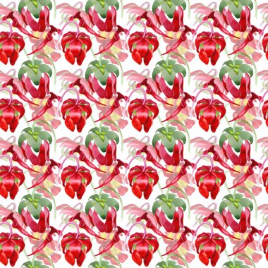 Kır çiçeği Sarracenia çiçek bir suluboya tarzı desen.