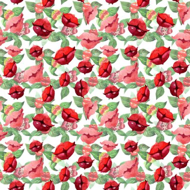 Kır çiçeği psychotria elata çiçek deseni suluboya tarzında.