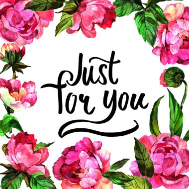 Kır çiçeği Şakayık çiçeği çerçevesinde bir suluboya stili.