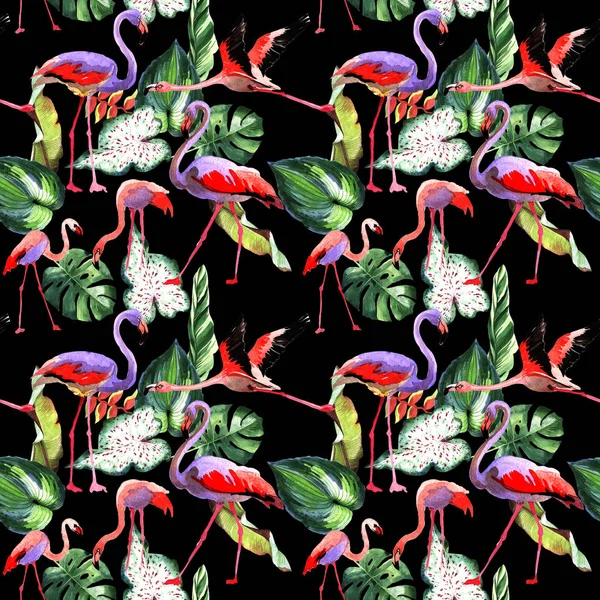 Tropikal Hawaii palmiye ağacı desen bir suluboya tarzında bırakır..