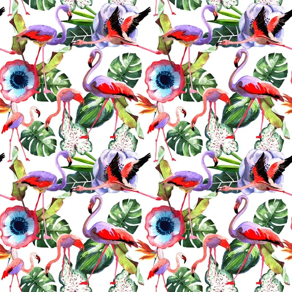 Tropikal Hawaii palmiye ağacı desen bir suluboya tarzında bırakır..