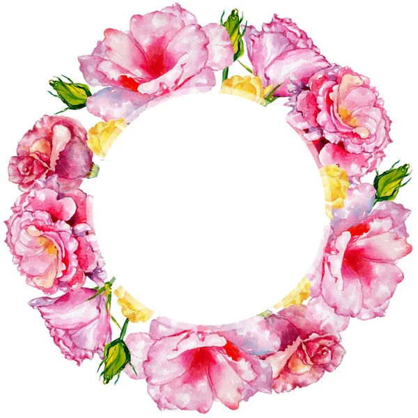 Kır çiçeği güller çiçek çerçevesinde bir suluboya stili.