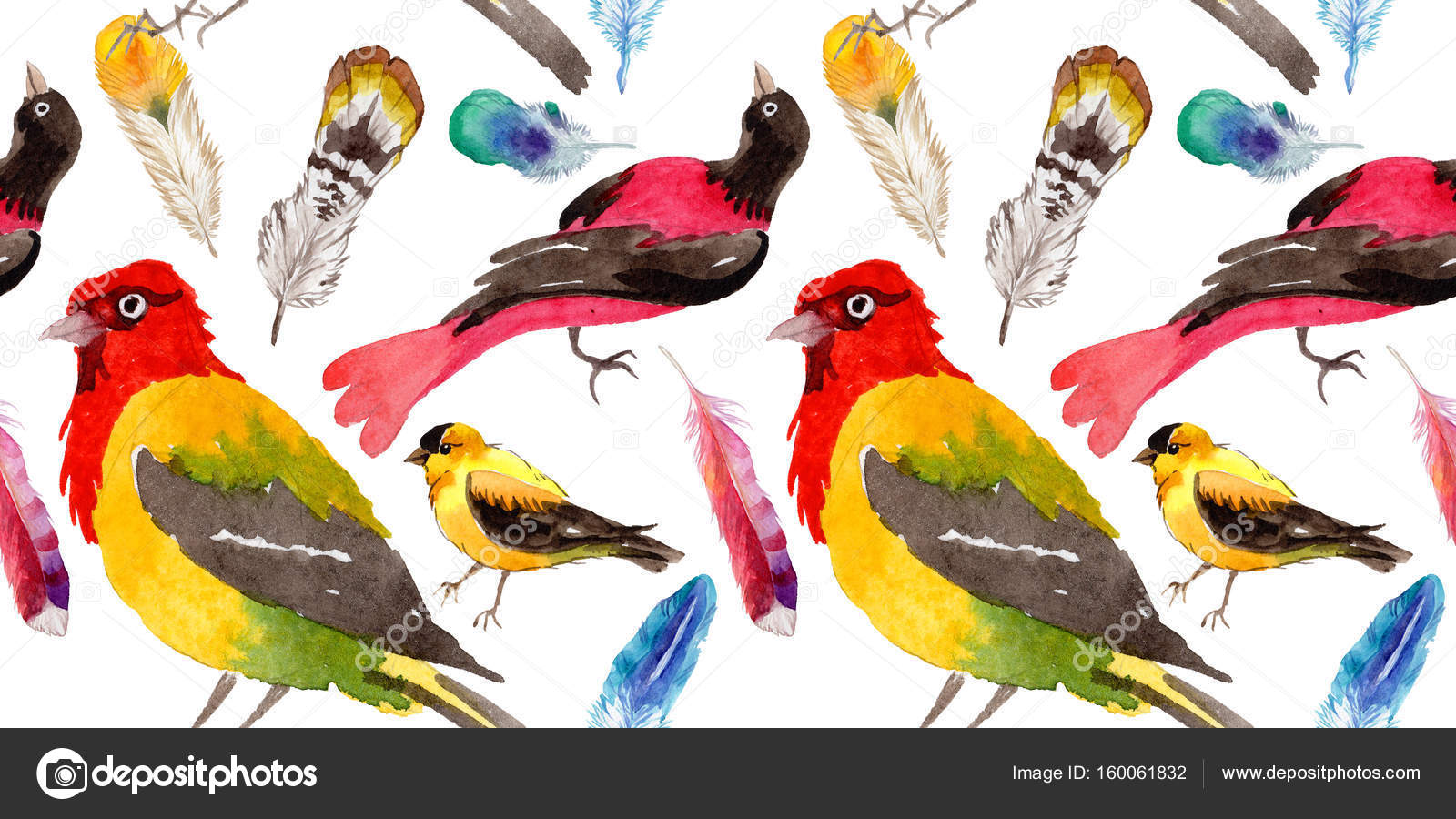 Modèle Doiseaux De Paradis De Ciel Dans Une Faune De Style