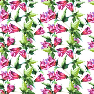 Wildflowerr çiçek deseni suluboya tarzında.