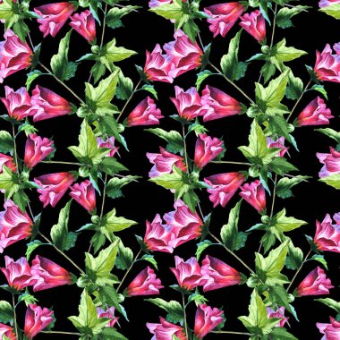 Wildflowerr çiçek deseni suluboya tarzında.