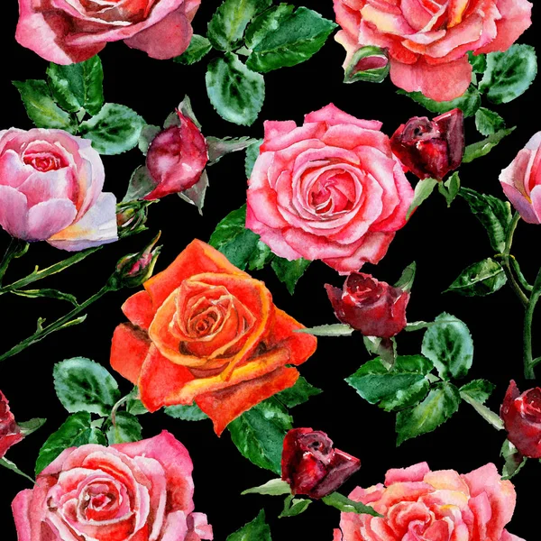 Kır çiçeği gül çiçek deseni suluboya tarzında.