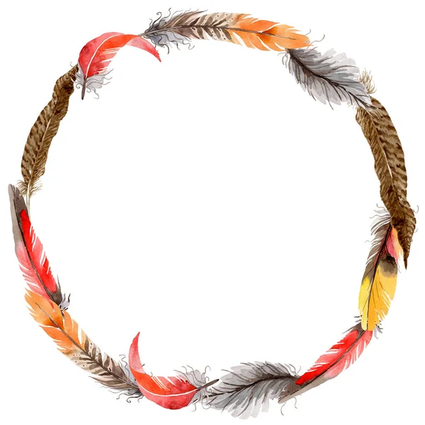 Suluboya kuş tüyü çelenk Wing.