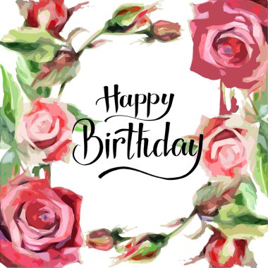 Kır çiçeği gül çerçeve çiçek izole bir vektör tarzı.