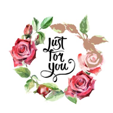 Kır çiçeği gül çiçek çelenk izole bir vektör tarzı.