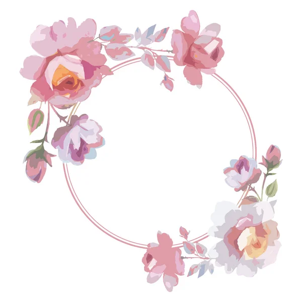 Flor silvestre rosa flor en un estilo vectorial aislado . — Vector de stock