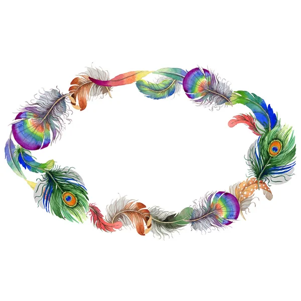 Suluboya kuş tüyü çelenk Wing.