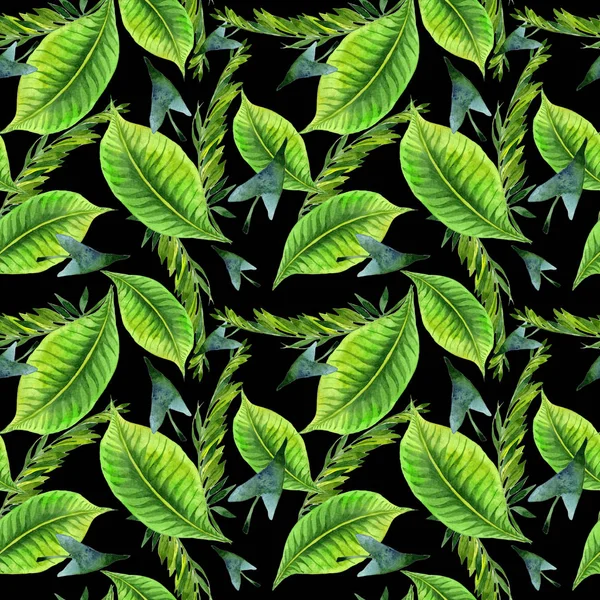 Tropikal Hawaii palmiye ağacı desen bir suluboya tarzında bırakır..