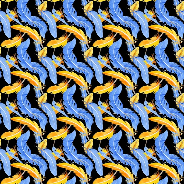수채화 스타일으로 야생 동물에 스카이 조류 앵무새 패턴. — 스톡 사진