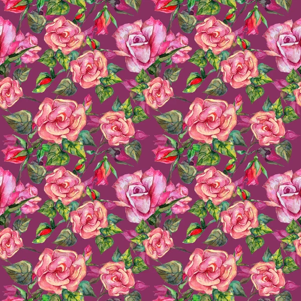 Wildflower rosa kwiatki w stylu przypominającym akwarele. — Zdjęcie stockowe
