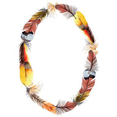 Suluboya kuş tüyü çelenk Wing.