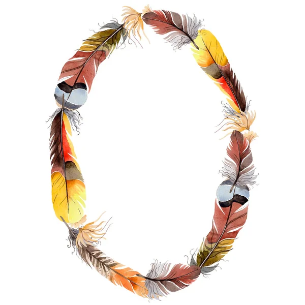 Suluboya kuş tüyü çelenk Wing.