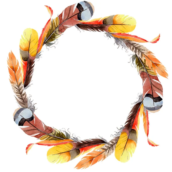 Suluboya kuş tüyü çelenk Wing.