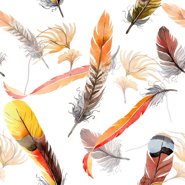 Suluboya kuş tüyü desen Wing.