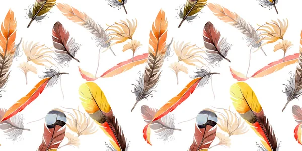 Suluboya kuş tüyü desen Wing.