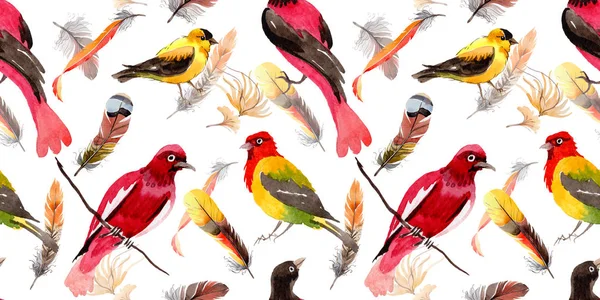 Suluboya kuş tüyü desen Wing.