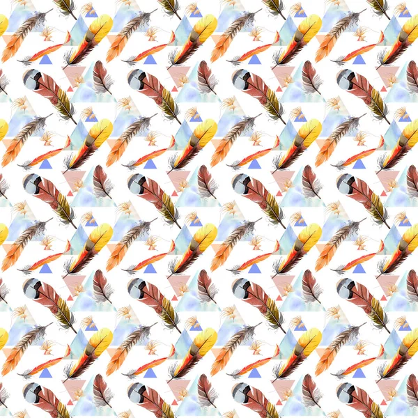 Suluboya kuş tüyü desen Wing.